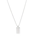 Sterling Silver Atlas Dog Tag Necklace