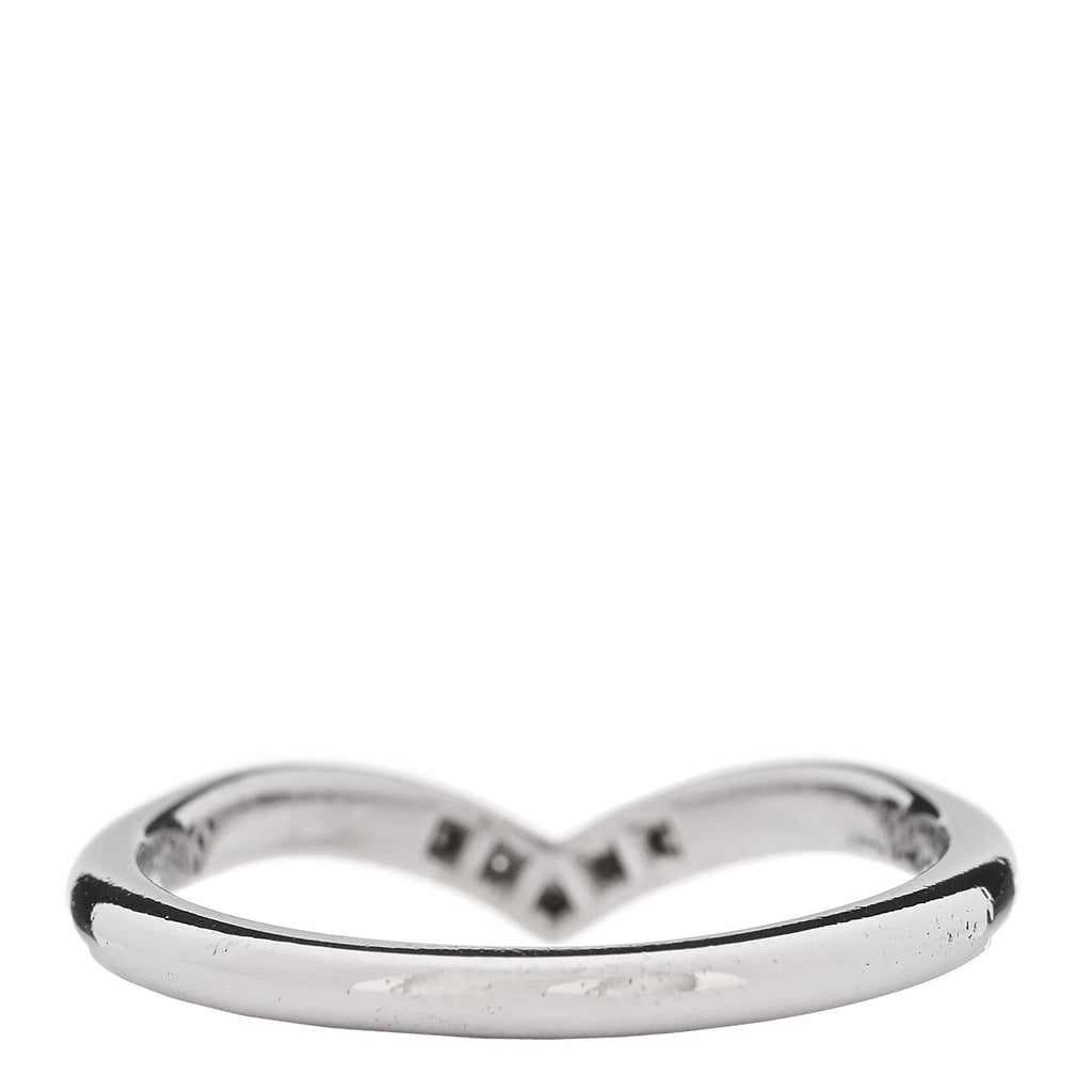 Platinum Diamond .03ctw V Band Ring 52 6
