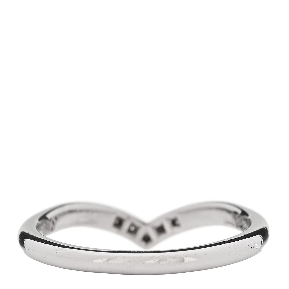 Platinum Diamond .03ctw V Band Ring 52 6