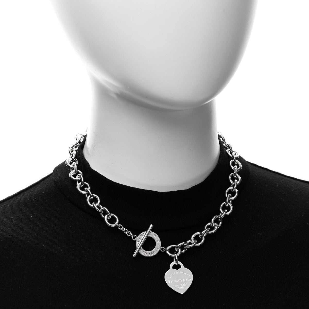 Sterling Silver Return to Tiffany Heart Tag Toggle Necklace