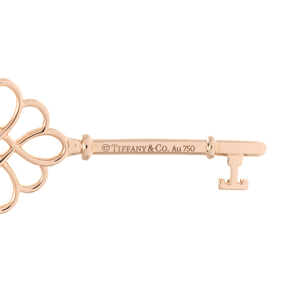 18K Rose Gold Knot Key Pendant