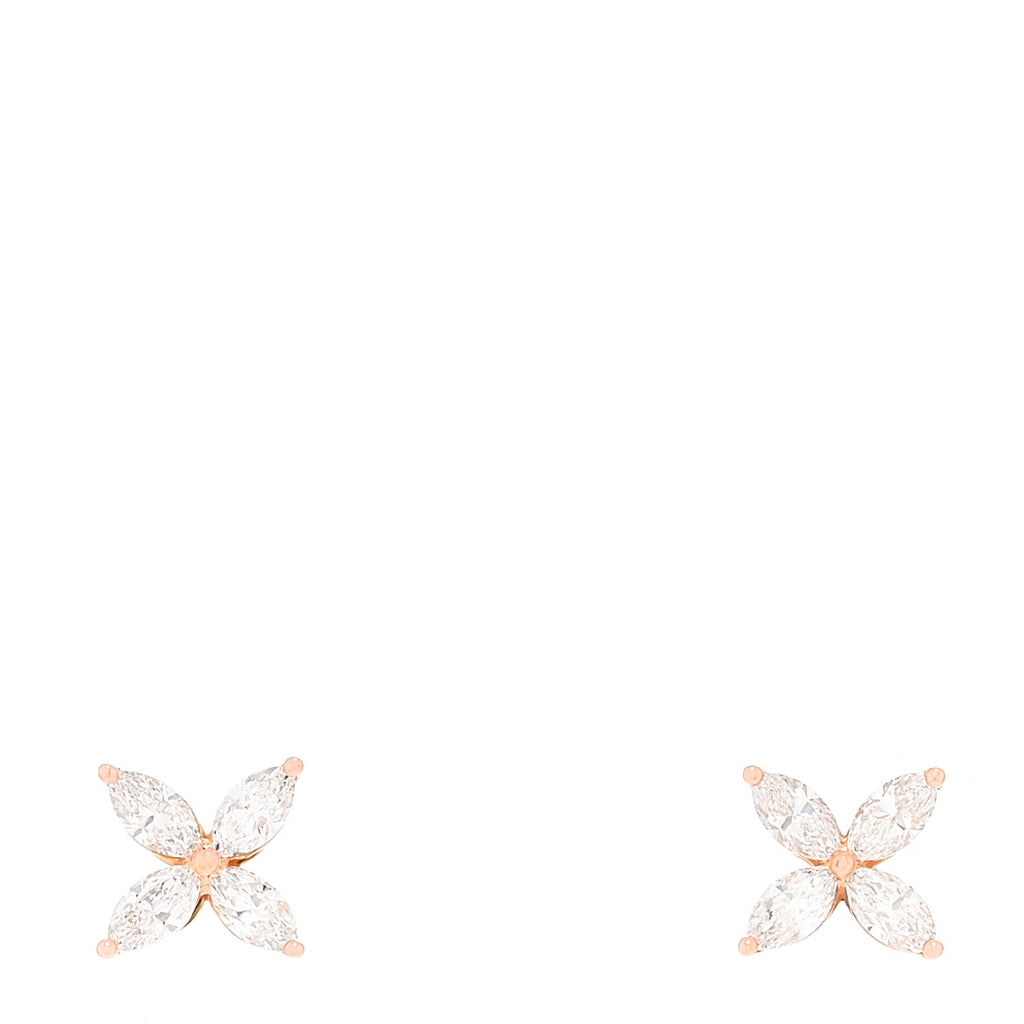 18K Rose Gold Diamond .92ct Medium Victoria Earrings