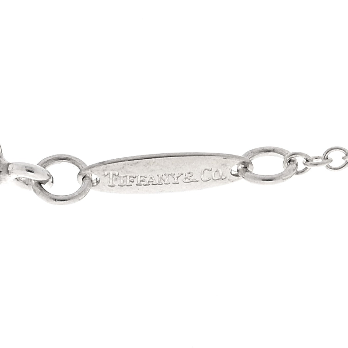 Sterling Silver Elsa Peretti Double Teardrop Pendant Necklace