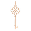 18K Rose Gold Knot Key Pendant