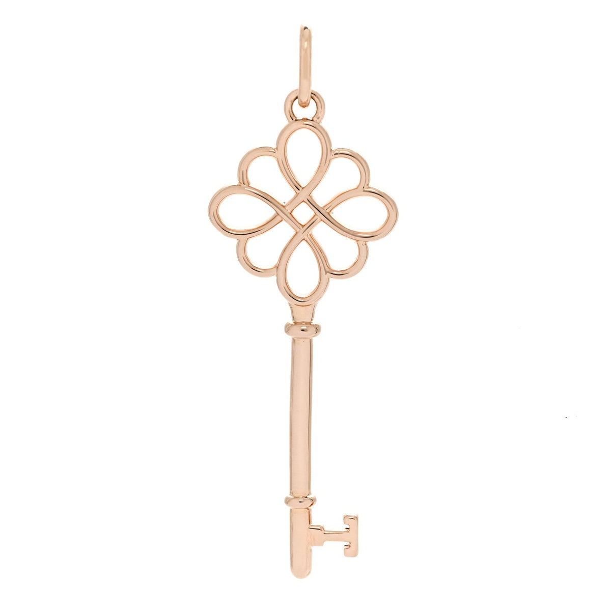18K Rose Gold Knot Key Pendant