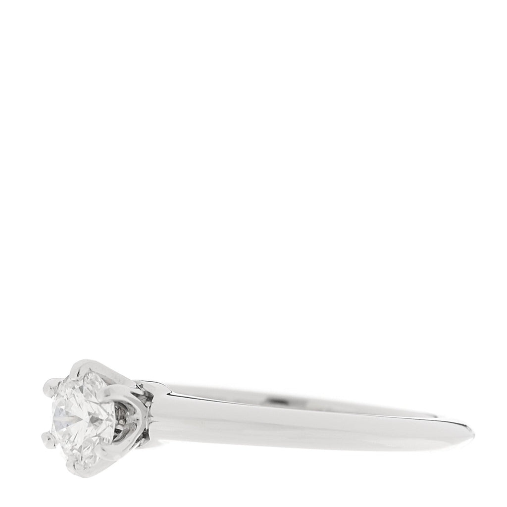 Platinum Diamond .41ct Solitaire Engagement Ring 51 5.75