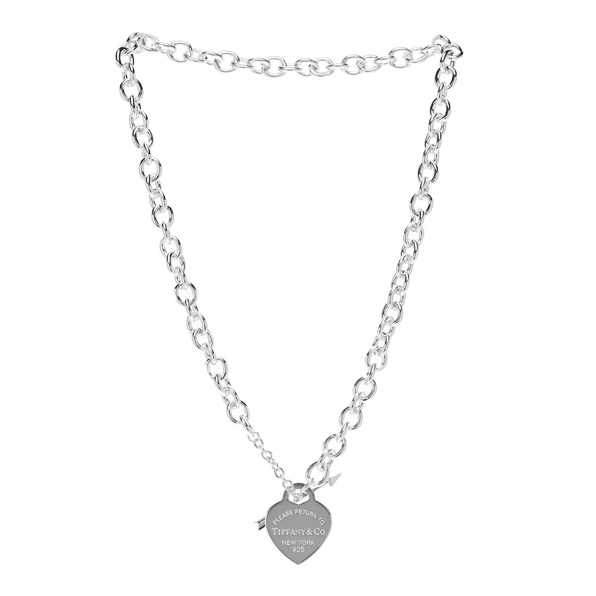 Sterling Silver Return to Tiffany Love Struck Heart Tag Necklace