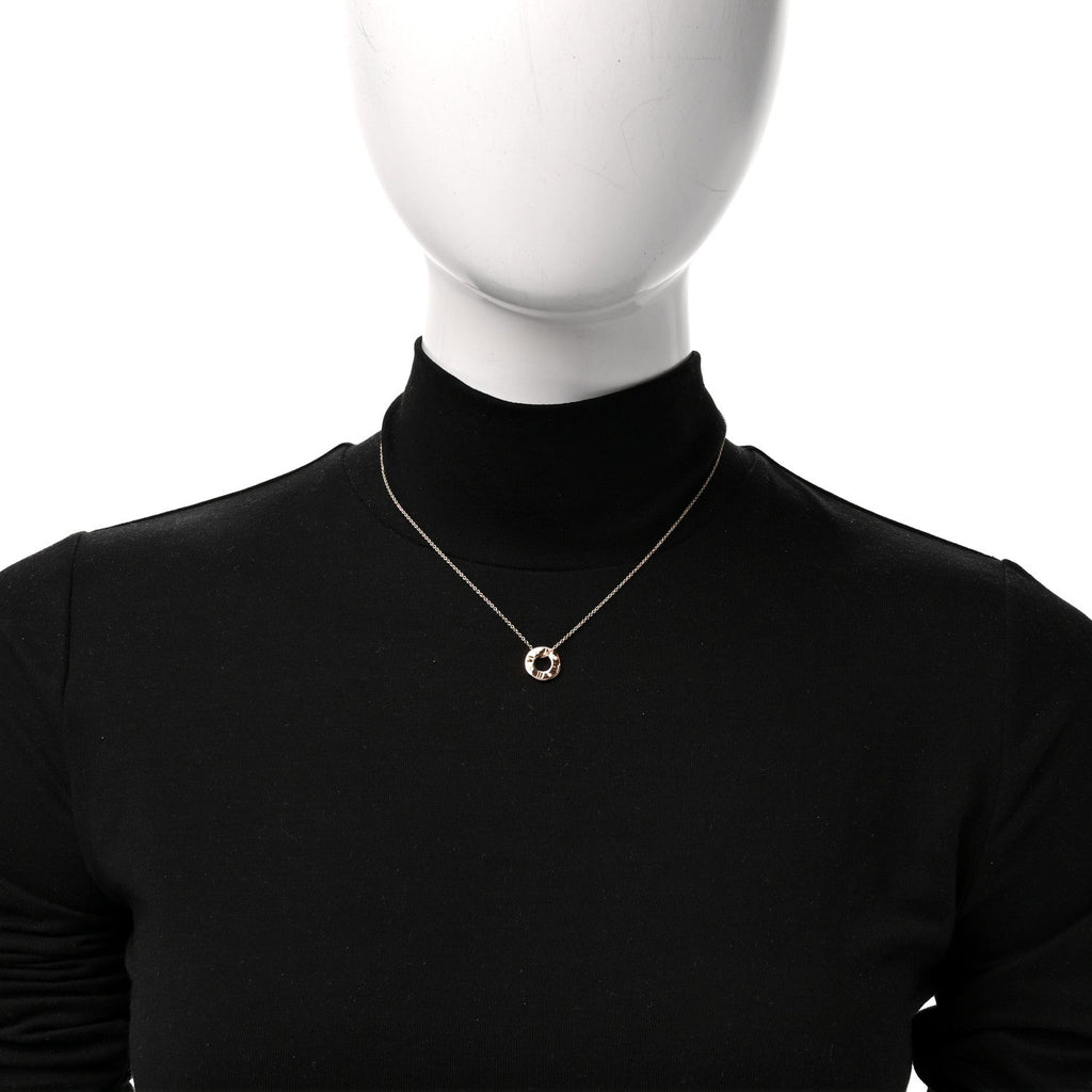 18K Rose Gold Diamond Atlas Pierced Pendant Necklace