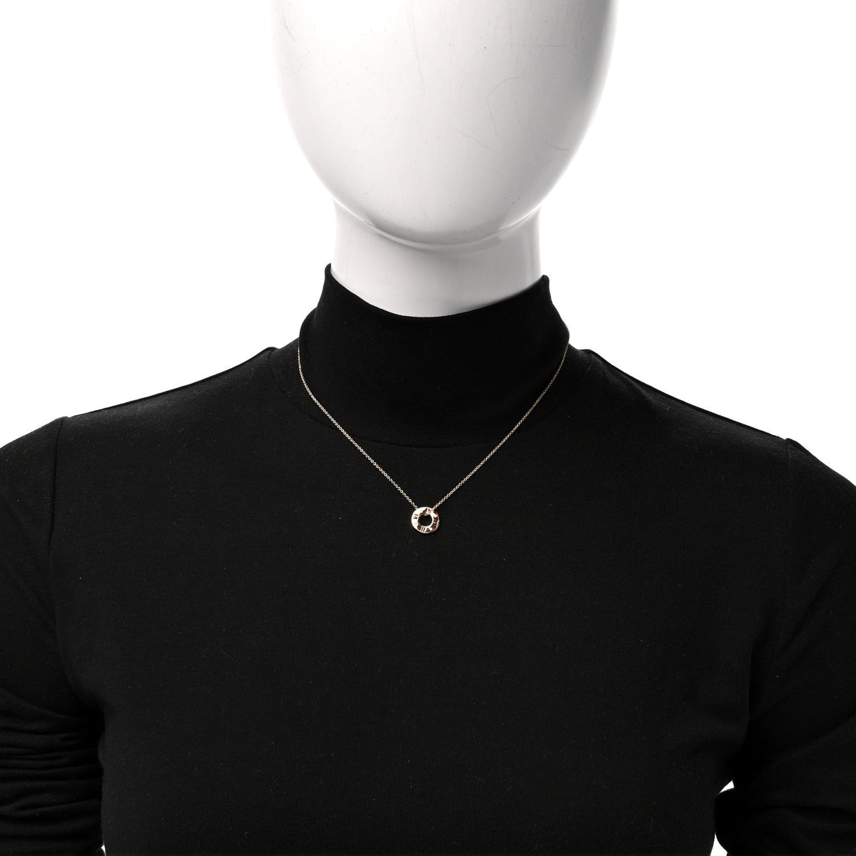18K Rose Gold Diamond Atlas Pierced Pendant Necklace