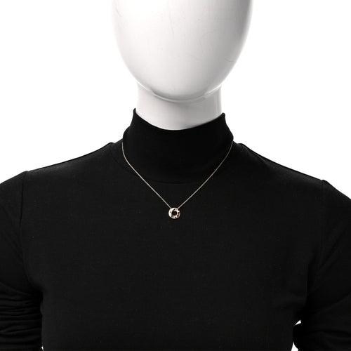 18K Rose Gold Diamond Atlas Pierced Pendant Necklace