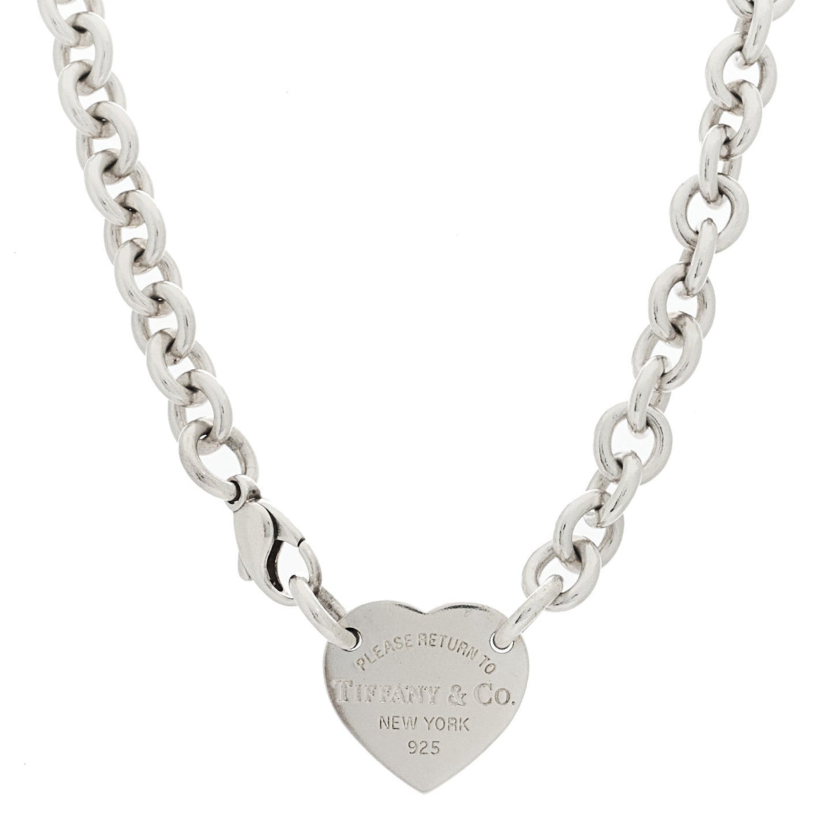 Sterling Silver Return to Tiffany Heart Tag Choker Necklace