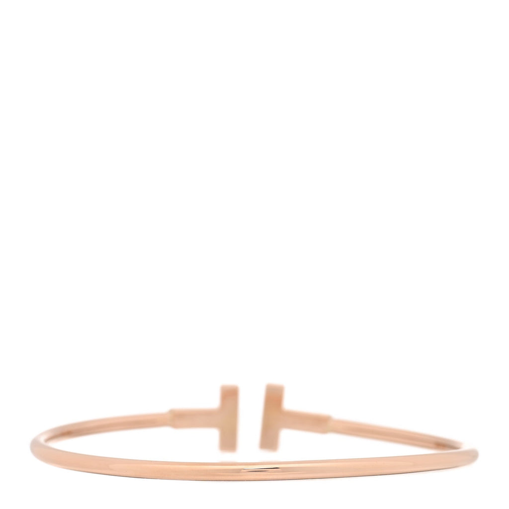 18K Rose Gold T Wire Bracelet