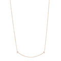 18K Rose Gold Diamond Large T Smile Pendant Necklace