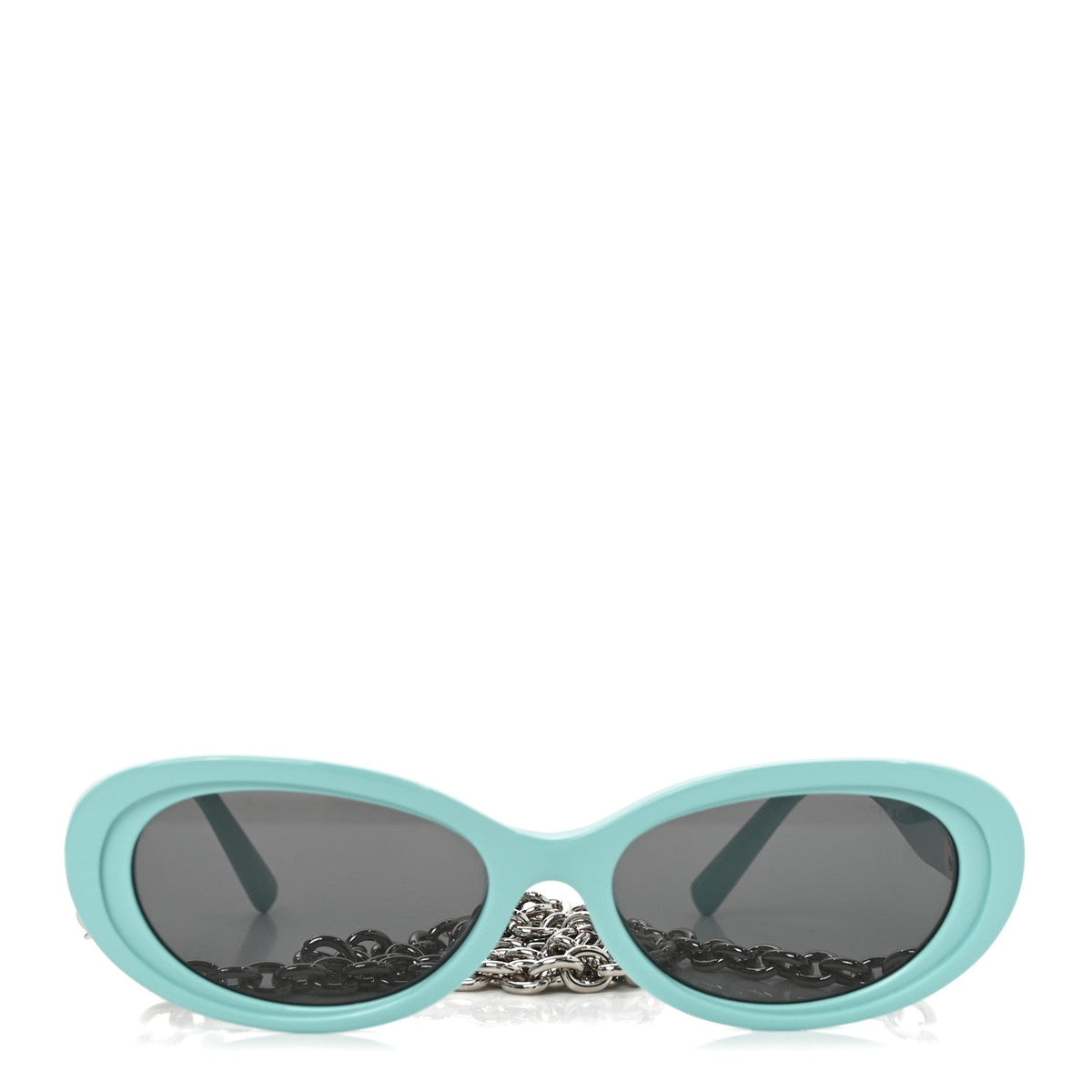 Acetate Return to Tiffany Oval Sunglasses TF 4221 Tiffany Blue Dark Gray