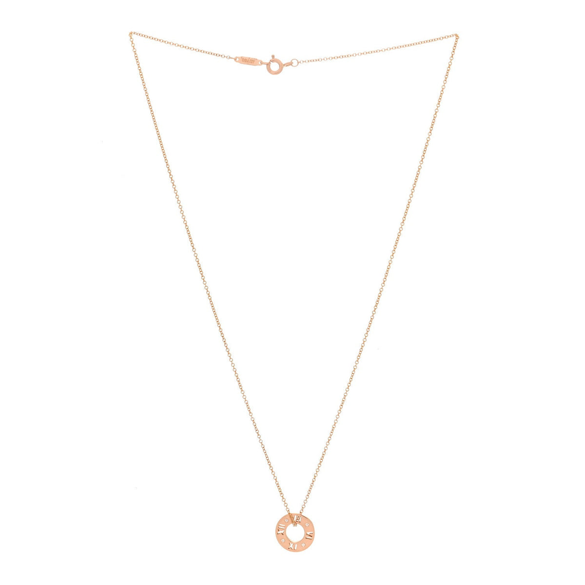 18K Rose Gold Diamond Atlas Pierced Pendant Necklace