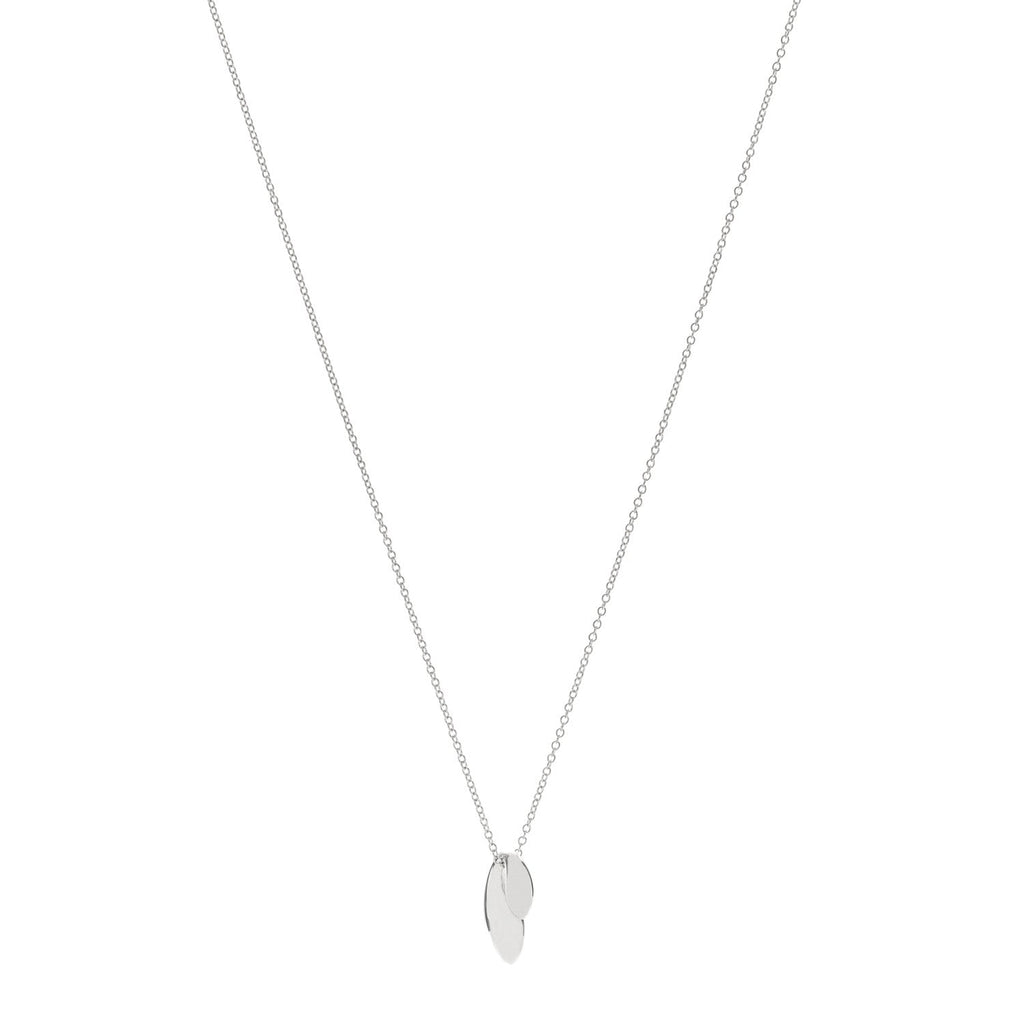 Sterling Silver Elsa Peretti Double Teardrop Pendant Necklace