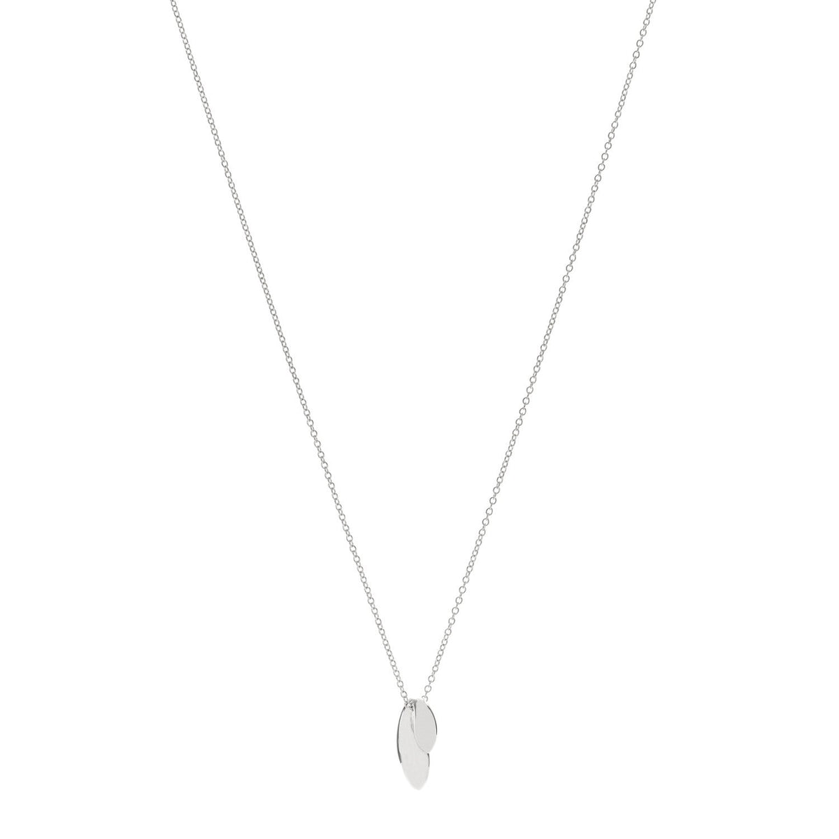 Sterling Silver Elsa Peretti Double Teardrop Pendant Necklace