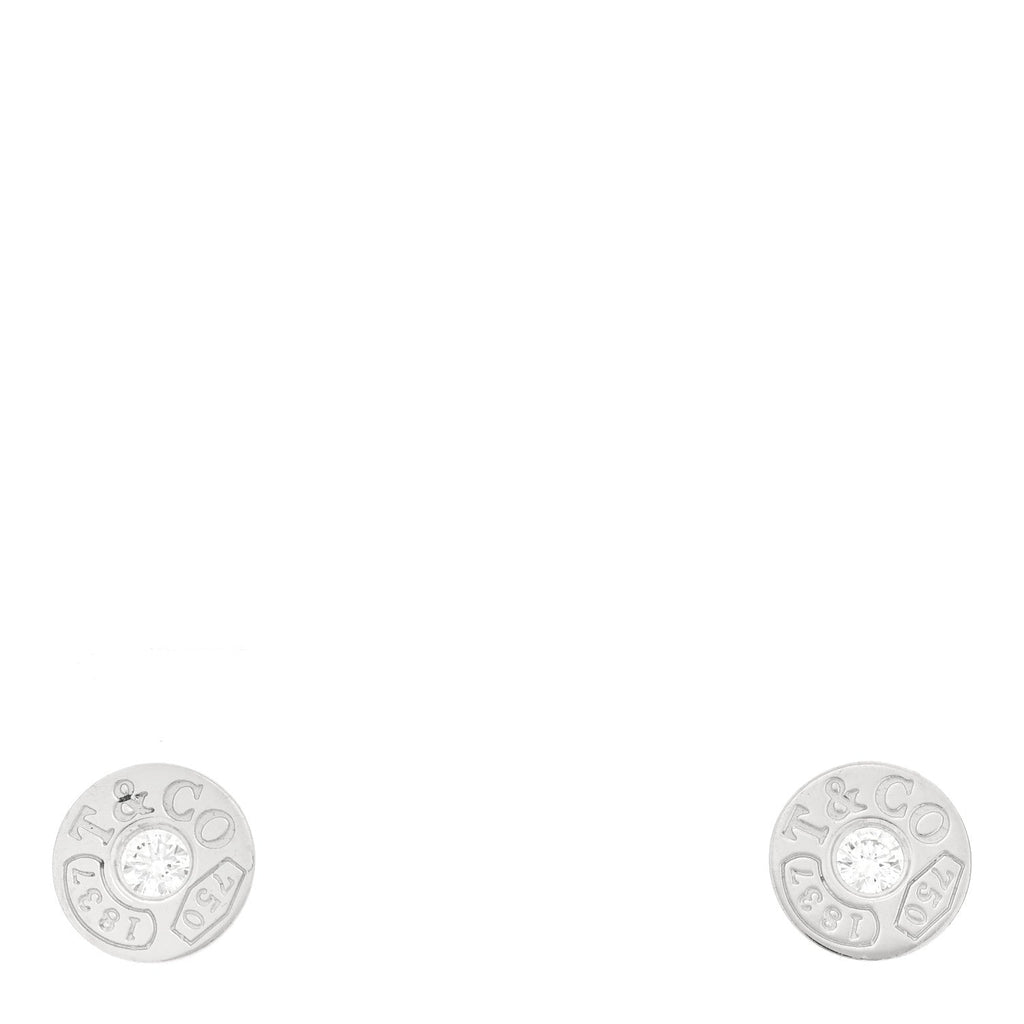 18K White Gold Diamond 1837 Circle Earrings