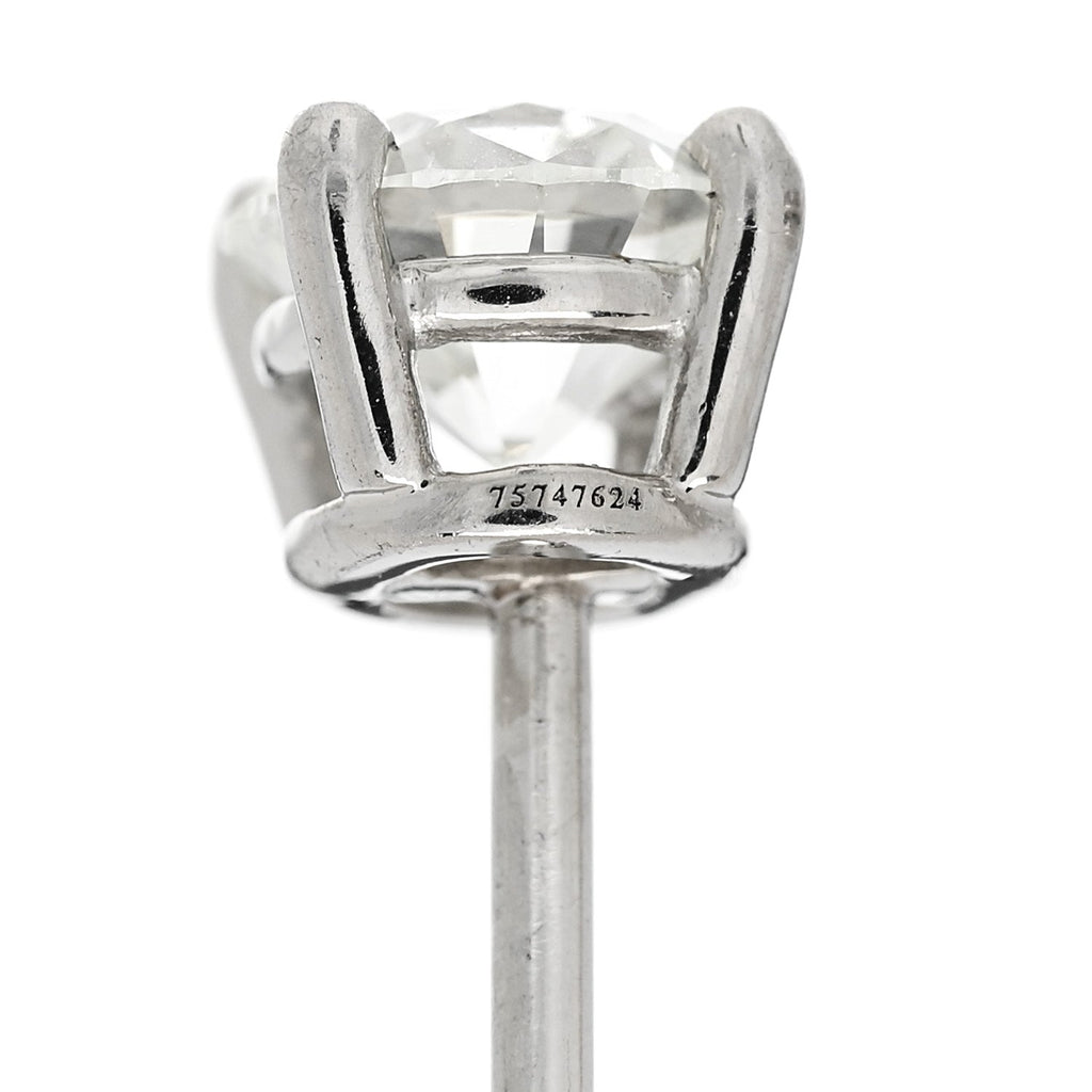 Platinum Diamond 1.42ctw Round Solitaire Earrings
