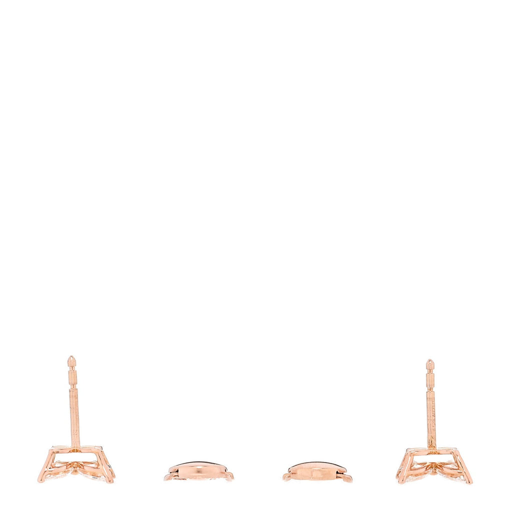18K Rose Gold Diamond .92ct Medium Victoria Earrings