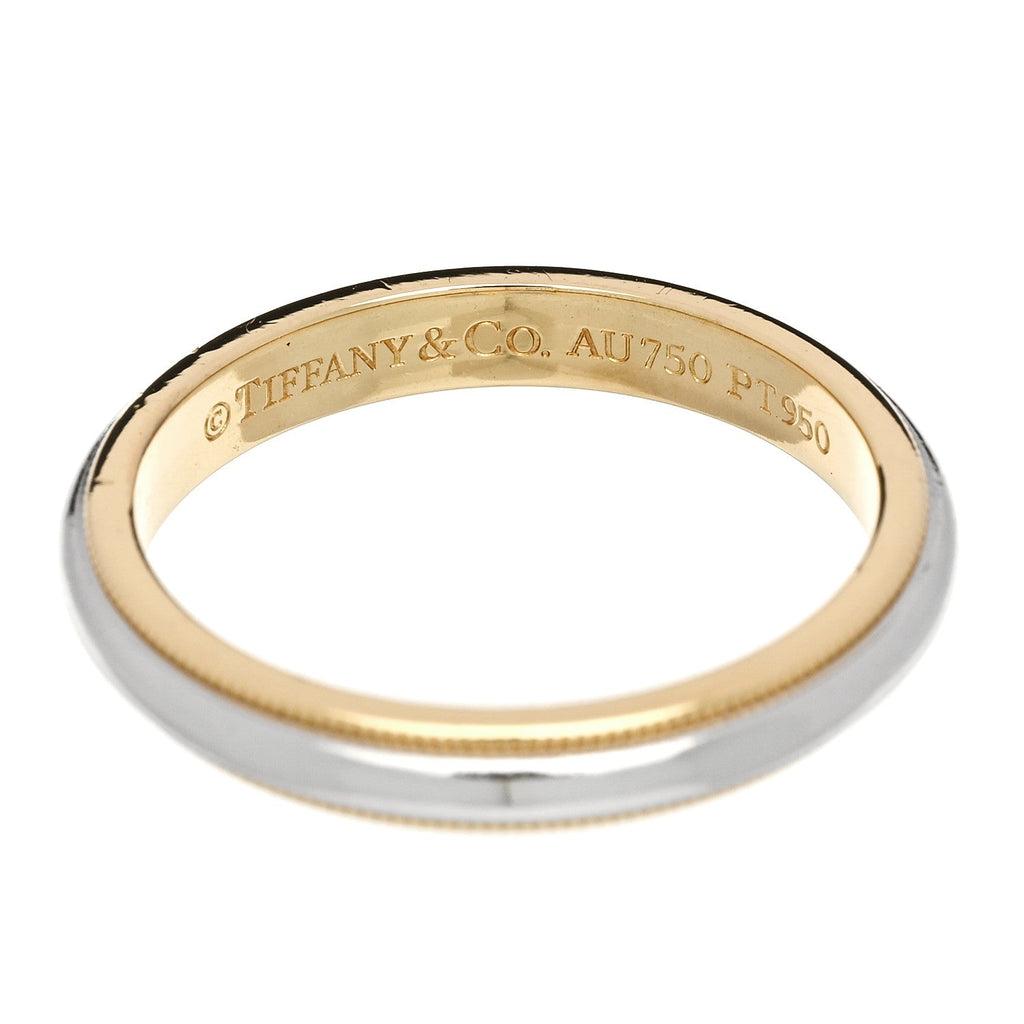 Platinum 18K Yellow Gold 3mm Milgrain Wedding Band Ring 60 9