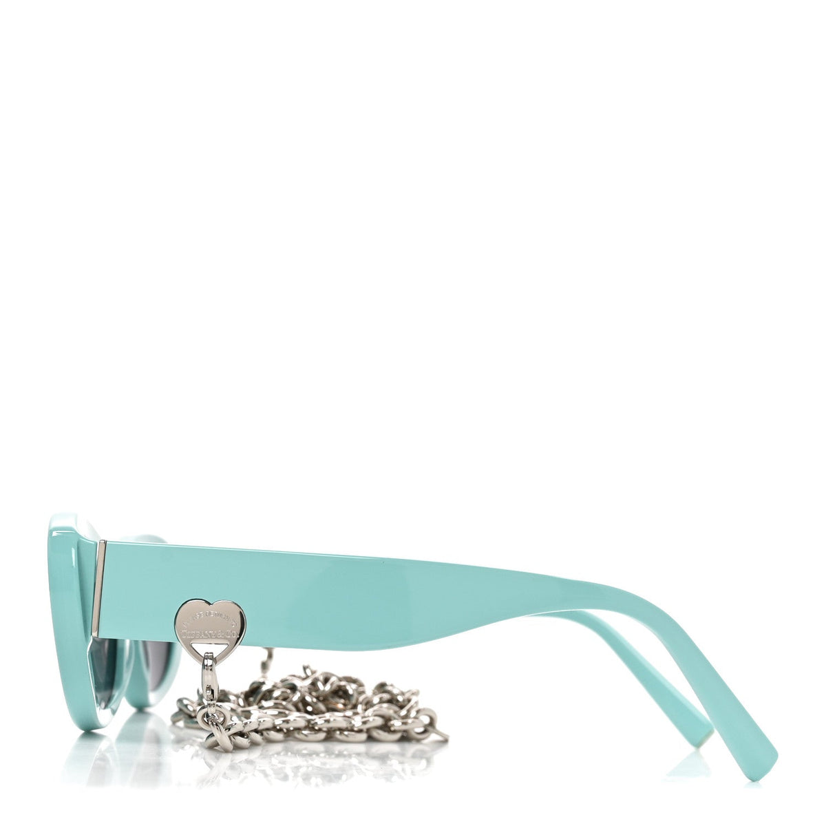 Acetate Return to Tiffany Oval Sunglasses TF 4221 Tiffany Blue Dark Gray