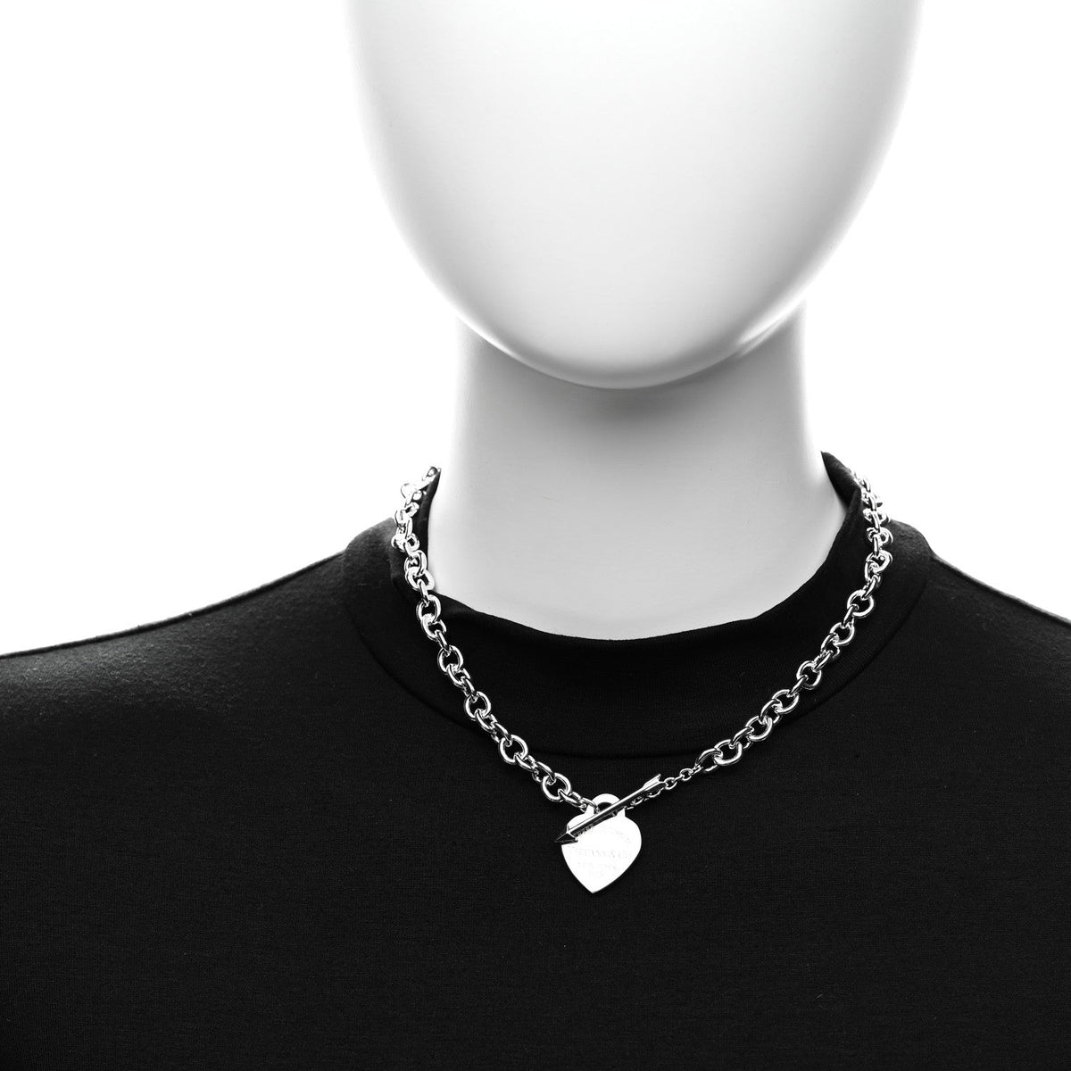 Sterling Silver Return to Tiffany Love Struck Heart Tag Necklace