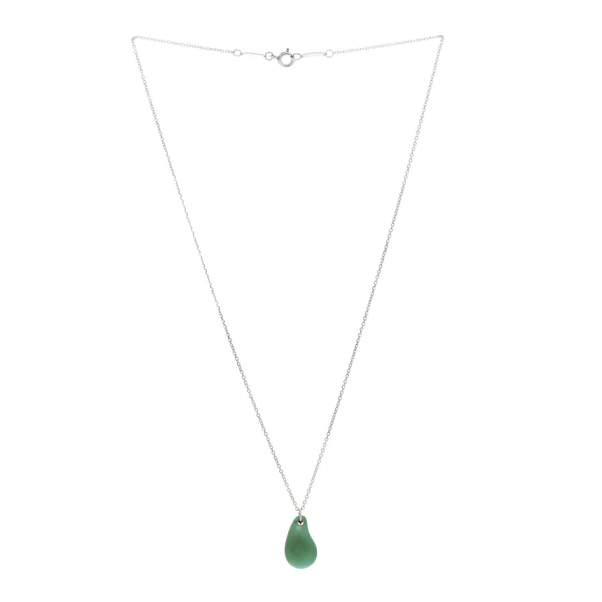 Sterling Silver Turquoise Elsa Peretti Teardrop Pendant Necklace