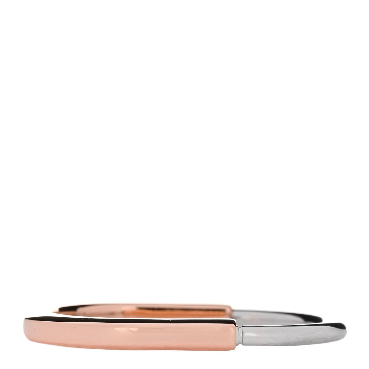 18K Rose White Gold Tiffany Lock Bangle Bracelet