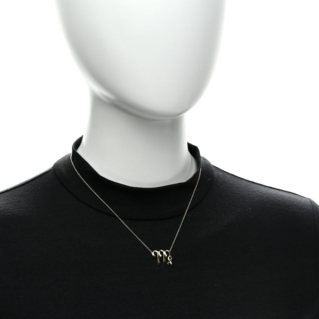 18K Yellow Gold Zodiac Aries Pendant Necklace