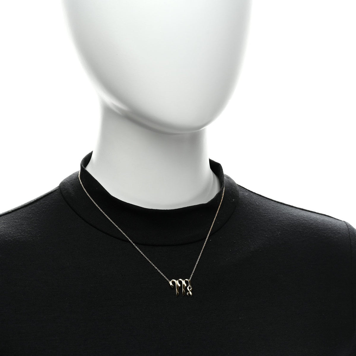 18K Yellow Gold Zodiac Aries Pendant Necklace
