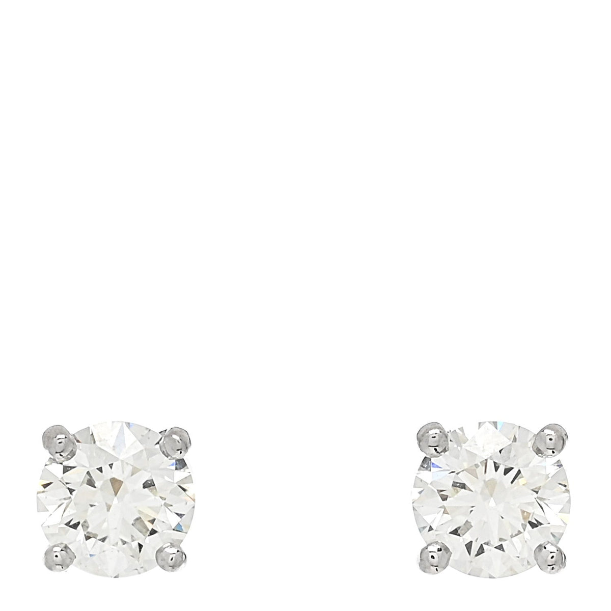 Platinum Diamond 1.42ctw Round Solitaire Earrings