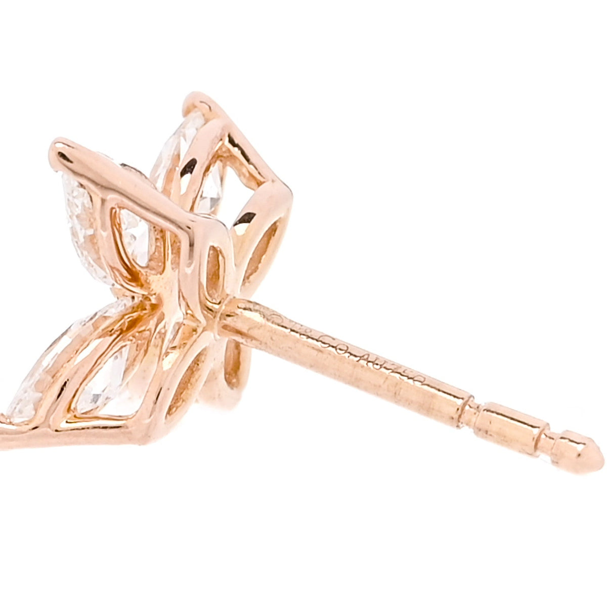 18K Rose Gold Diamond .92ct Medium Victoria Earrings