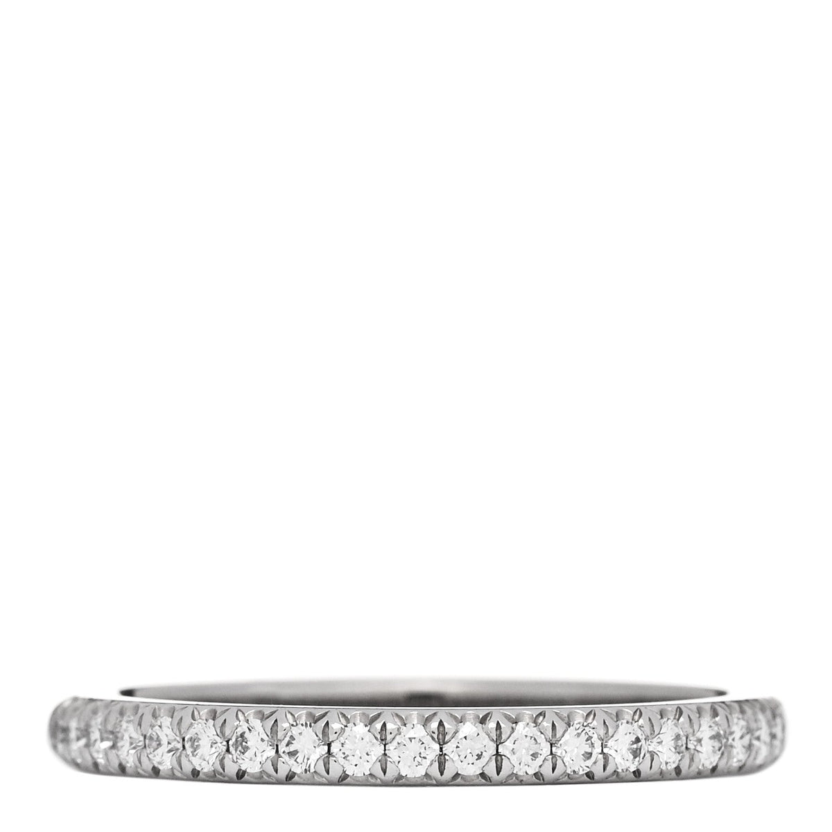 Platinum Diamond Grace Half Circle Wedding Band Ring 50 5.5