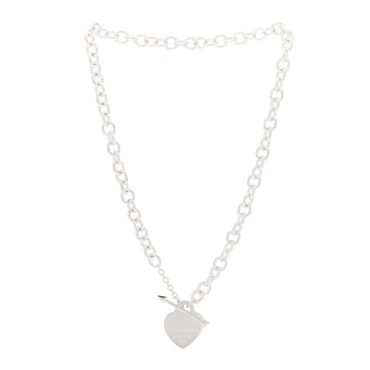 Sterling Silver Return to Tiffany Love Struck Heart Tag Necklace