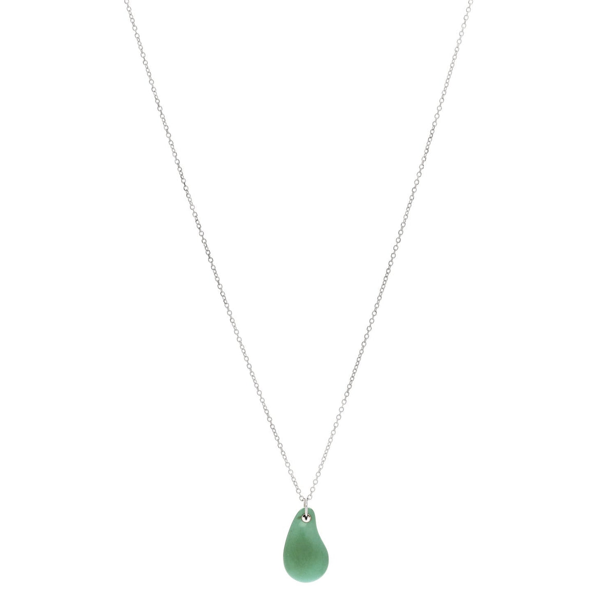 Sterling Silver Turquoise Elsa Peretti Teardrop Pendant Necklace