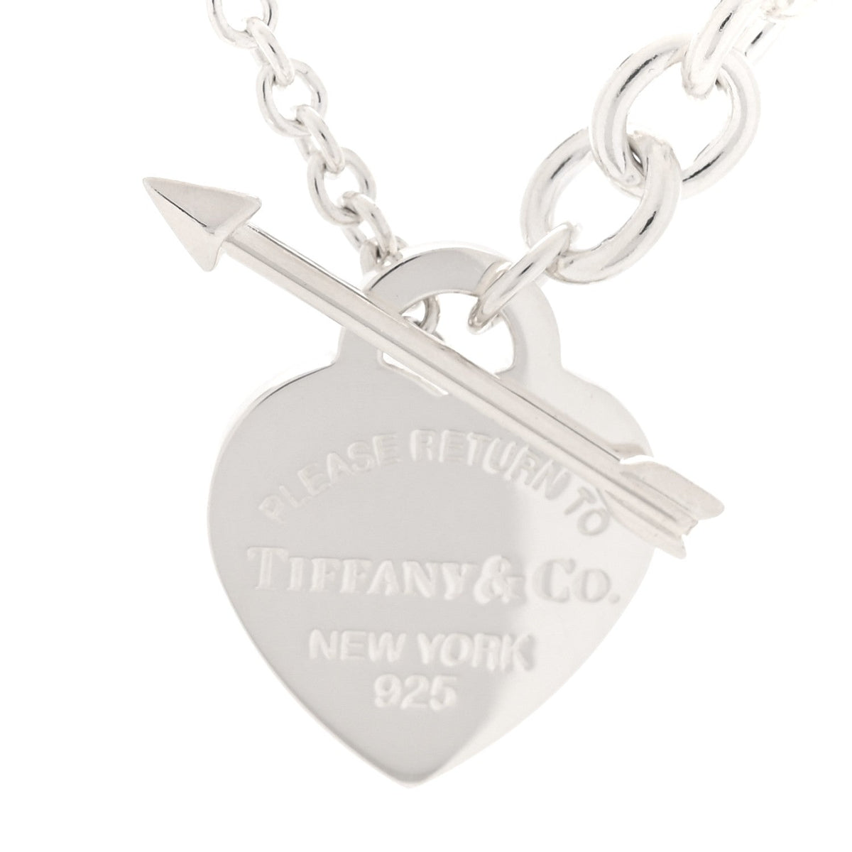 Sterling Silver Return to Tiffany Love Struck Heart Tag Necklace
