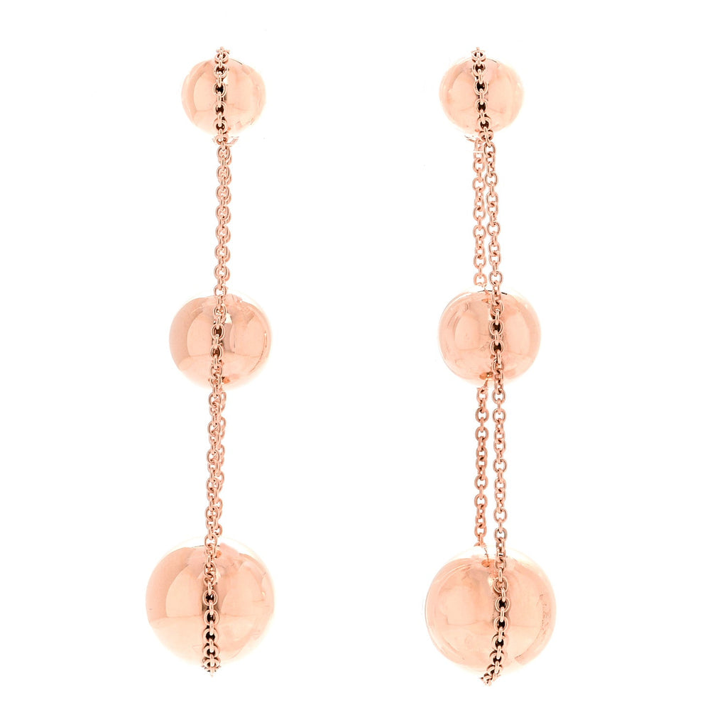 18K Rose Gold Hardwear Triple Drop Earrings
