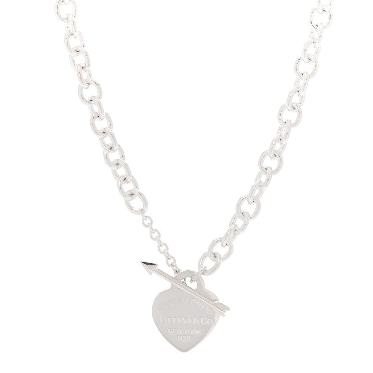 Sterling Silver Return to Tiffany Love Struck Heart Tag Necklace