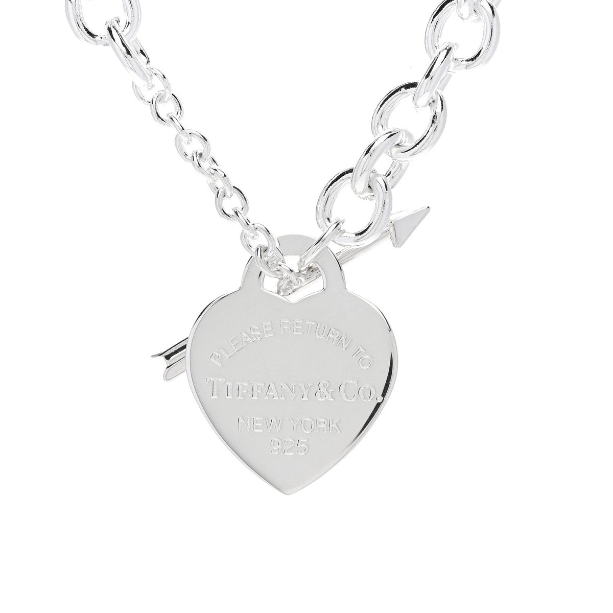 Sterling Silver Return to Tiffany Love Struck Heart Tag Necklace