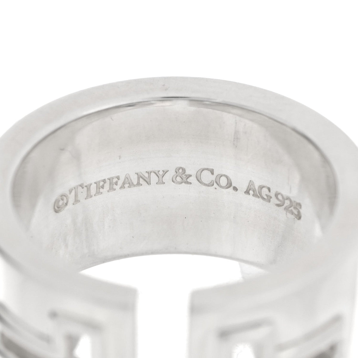 Sterling Silver T Cutout Ring 50 5.25