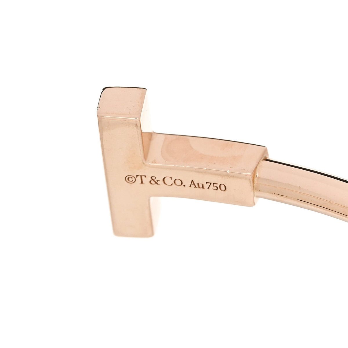 18K Rose Gold Diamond T Wire Bracelet