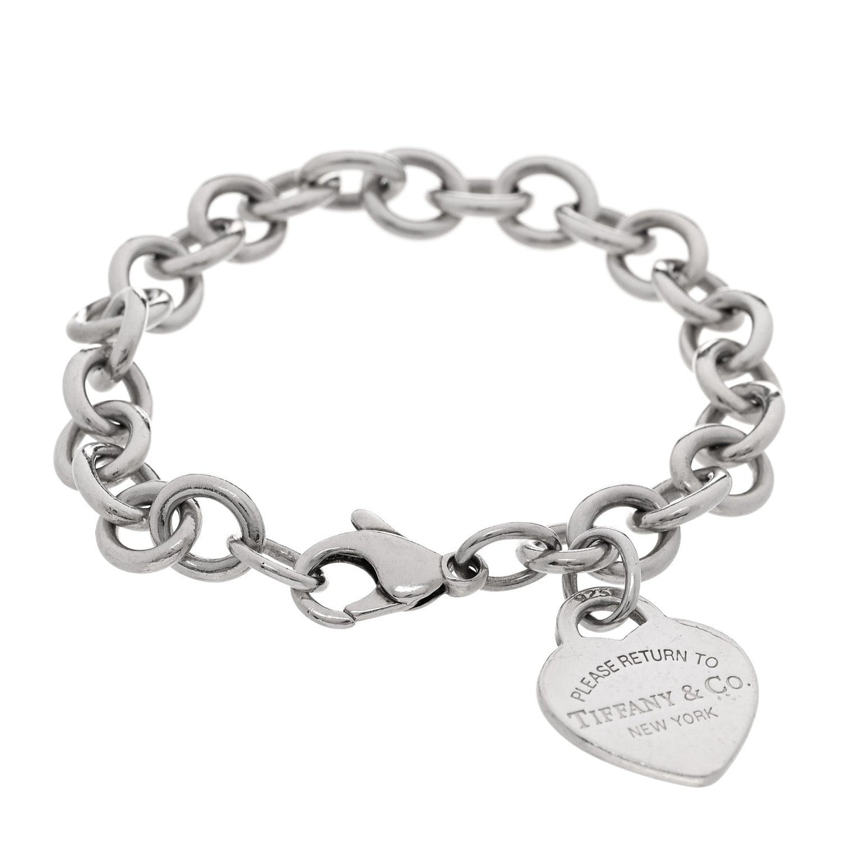 Sterling Silver Return to Tiffany Heart Tag Charm Bracelet