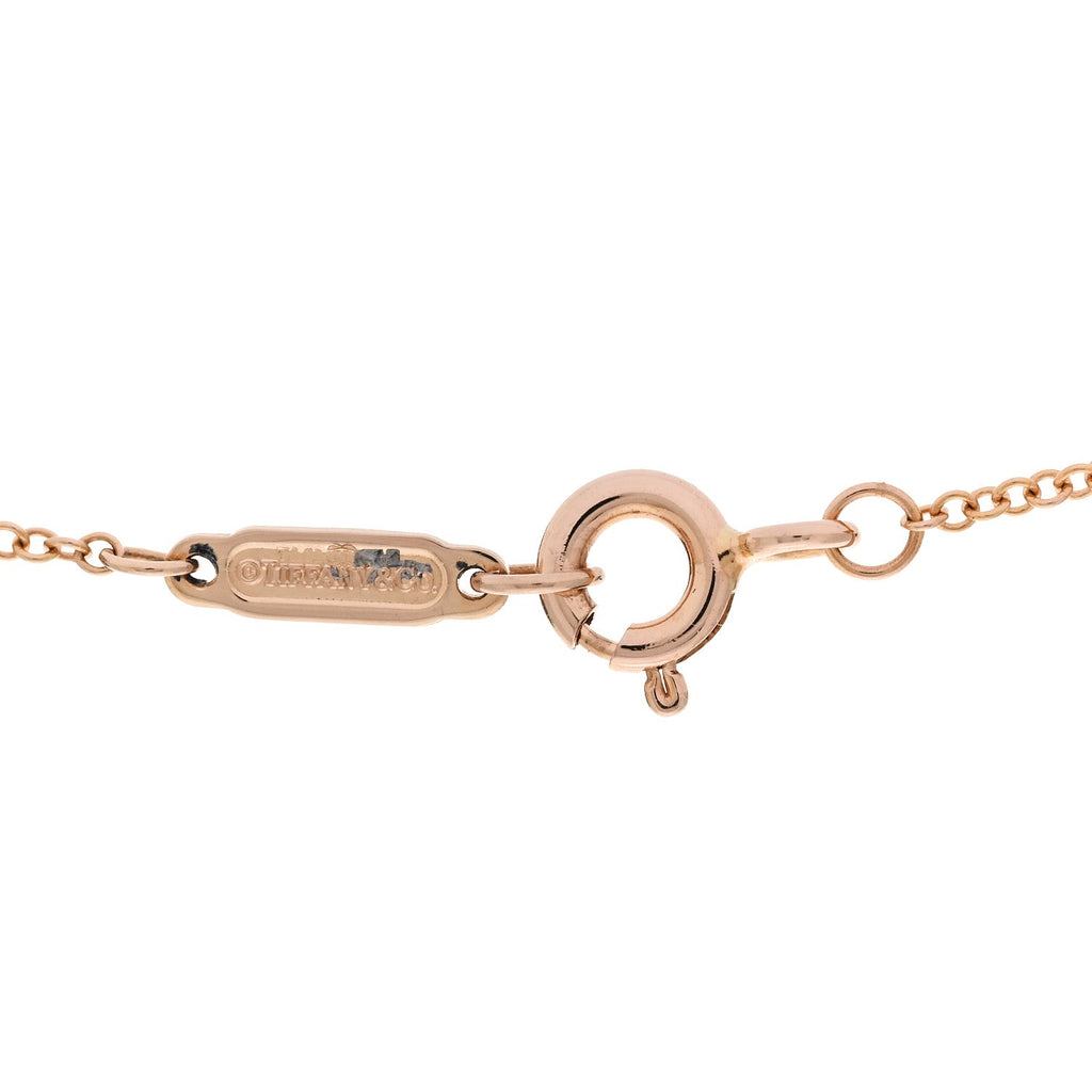 18K Rose Gold Diamond Mini Bow Pave Pendant Necklace