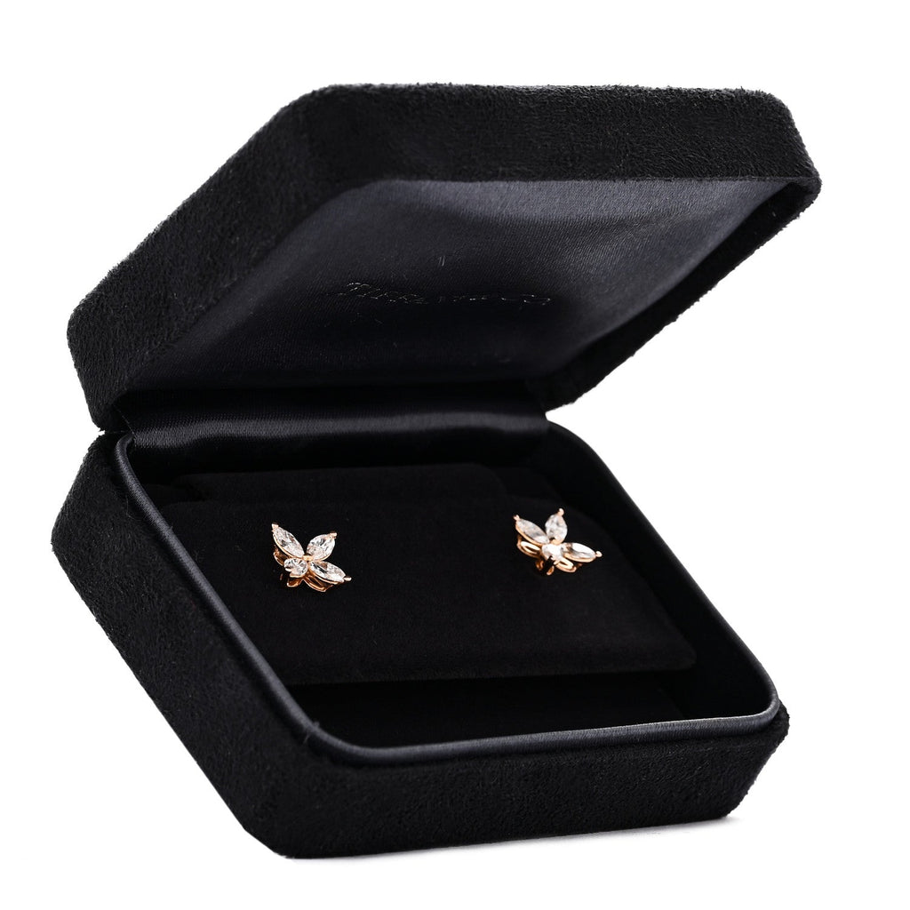 18K Rose Gold Diamond .92ct Medium Victoria Earrings