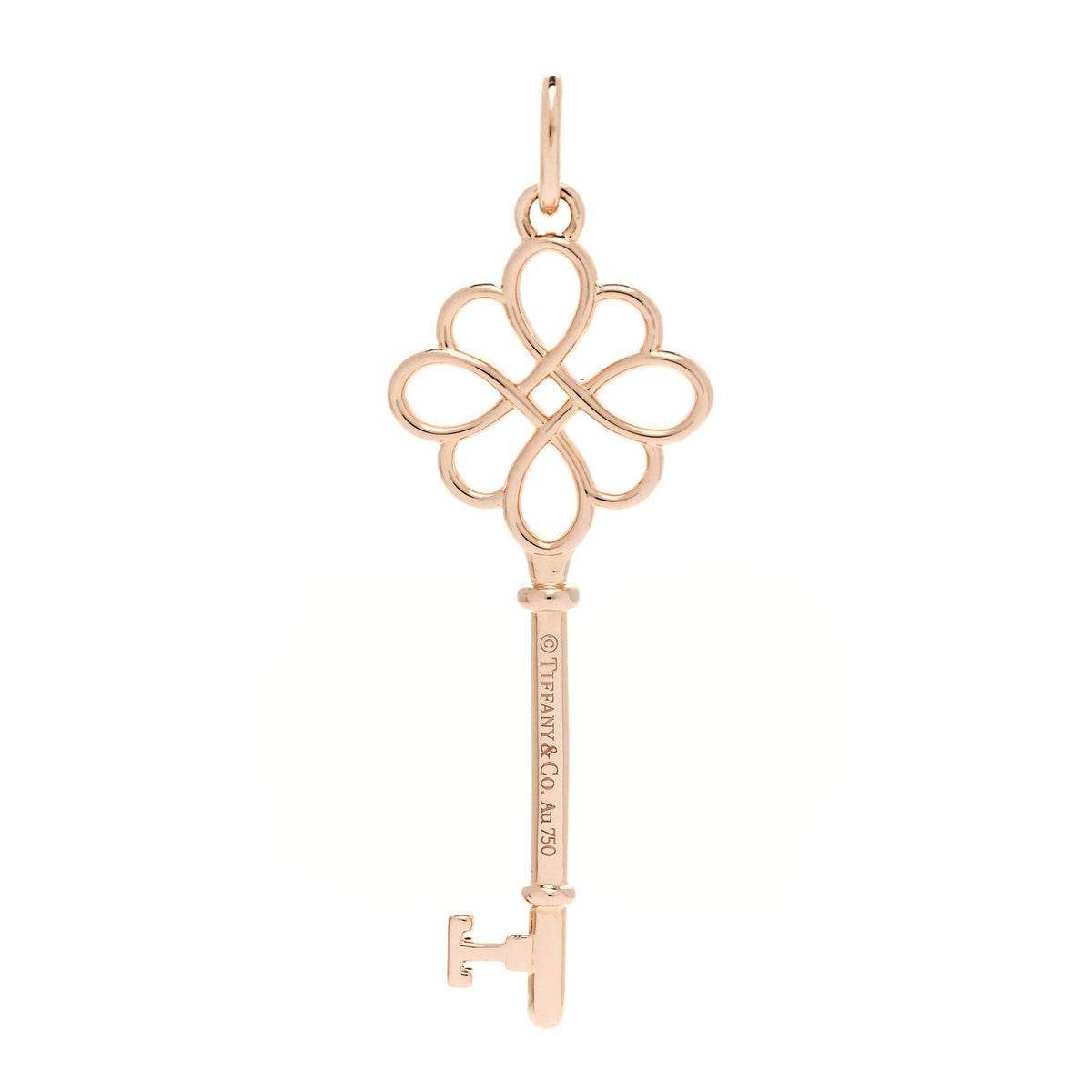 18K Rose Gold Knot Key Pendant