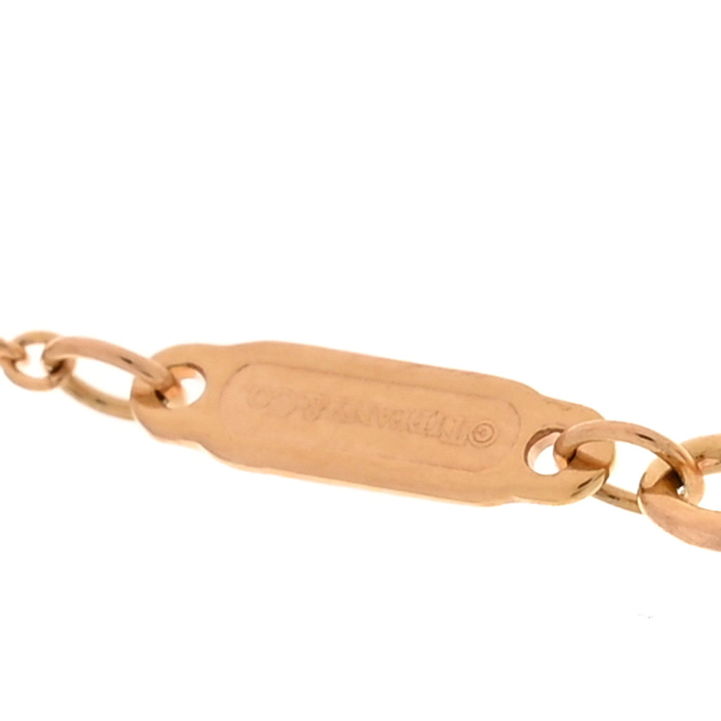18K Rose Gold Diamond T Baguette Pave Pendant Necklace