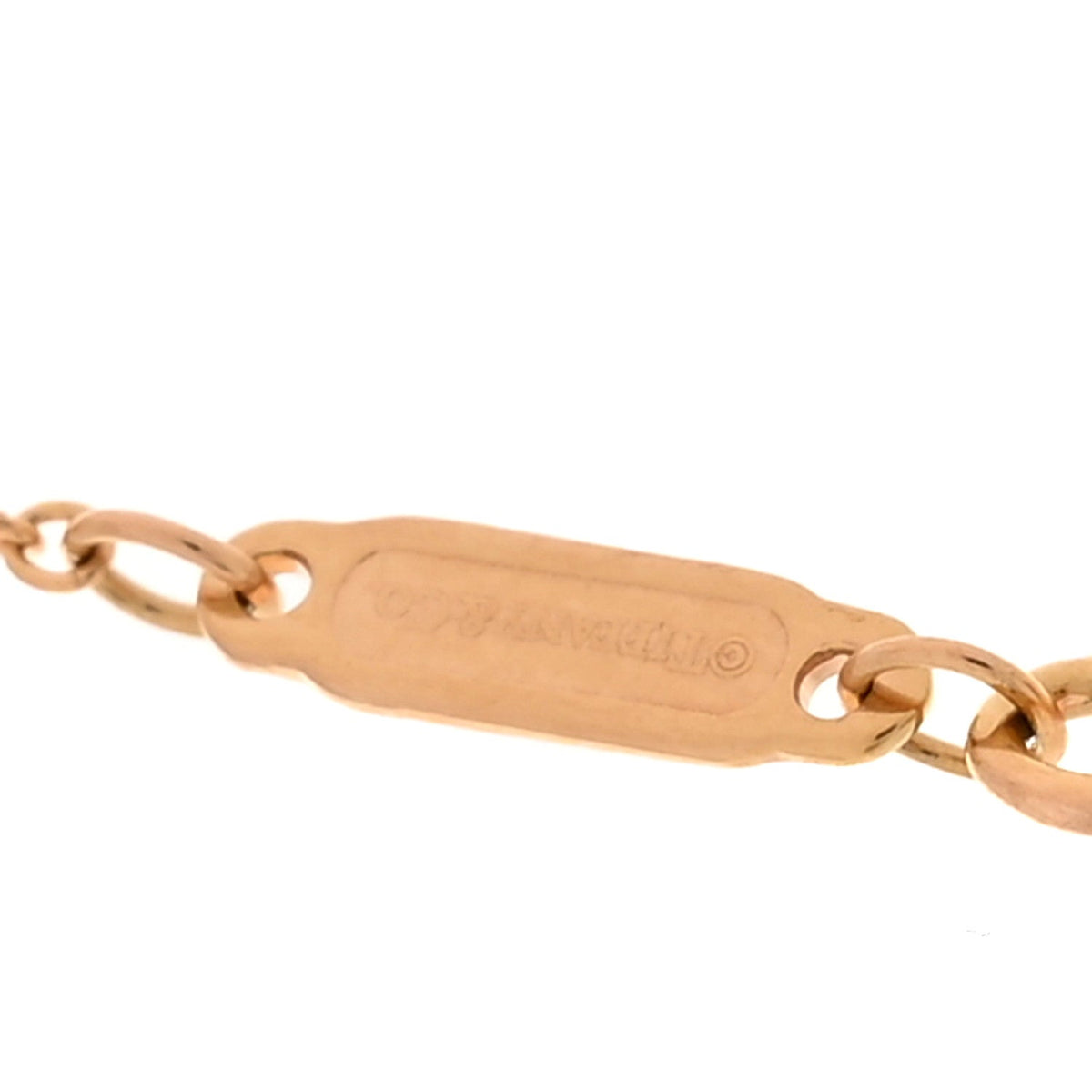 18K Rose Gold Diamond T Baguette Pave Pendant Necklace
