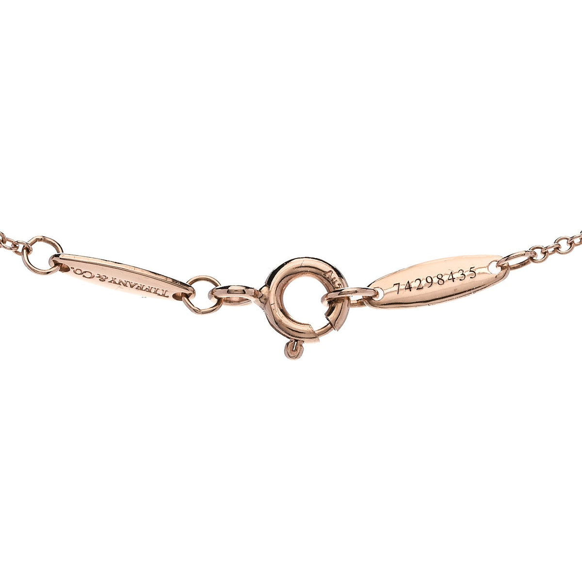 18K Rose Gold Diamond .24ct Elsa Peretti Diamonds by the Yard Pendant Necklace