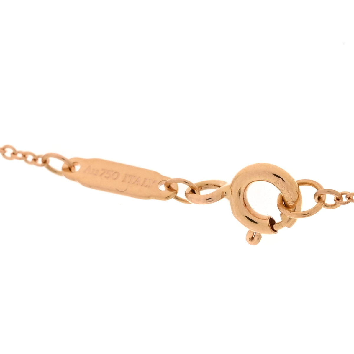 18K Rose Gold Diamond T Baguette Pave Pendant Necklace